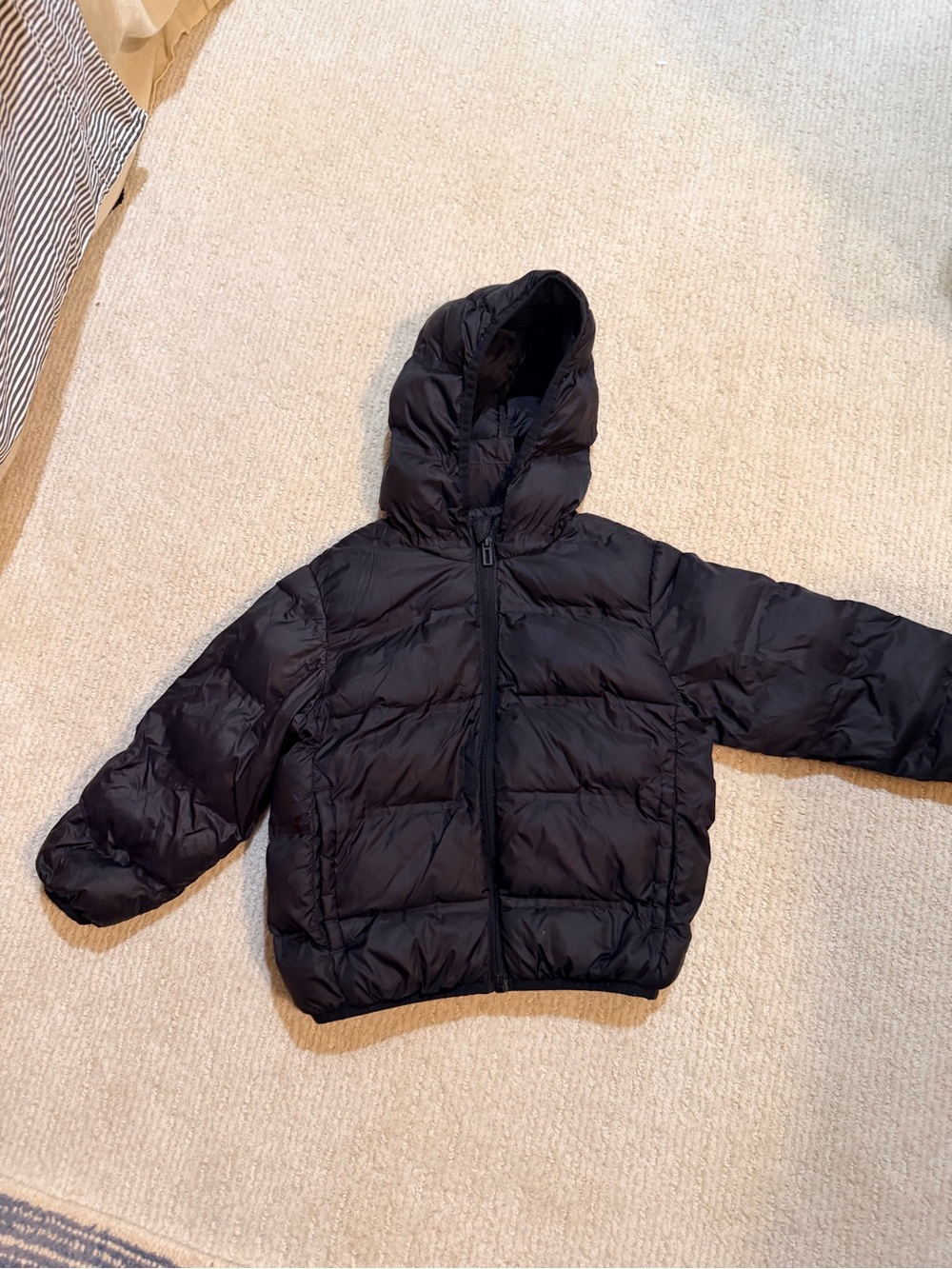 Zara Kids Black Hooded Puffer Jacket